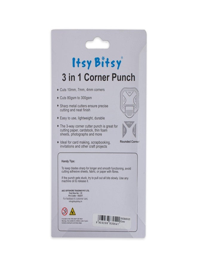itsy-bitsy Itsy Bitsy 3 in 1 Corner Punch Blister Pack for Card Making Scrapbooking Invitations DIY Projects Paper Cardstock Foam Sheets Easy Precise Rounded Corner Cutter - Image 4
